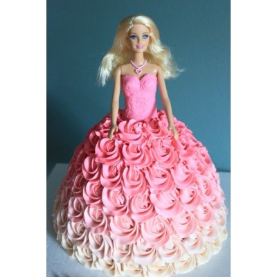 Pretty Barbie Doll Cake Delivery In Delhi And Noida
