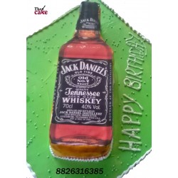 Jack Daniels Whiskey Bottle Cake