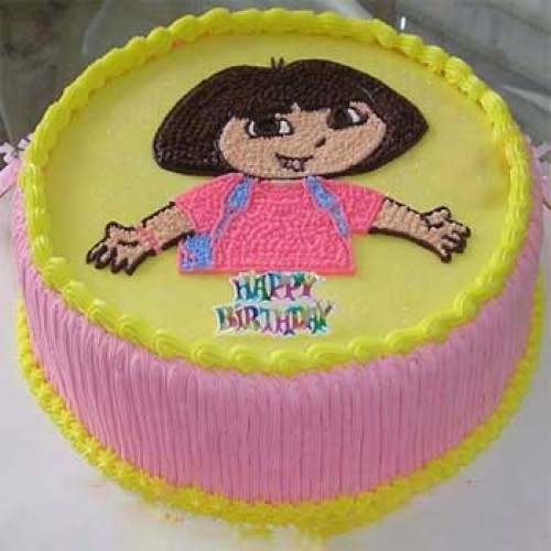 Square shape dora photo cake l Order Square shape dora photo cake online