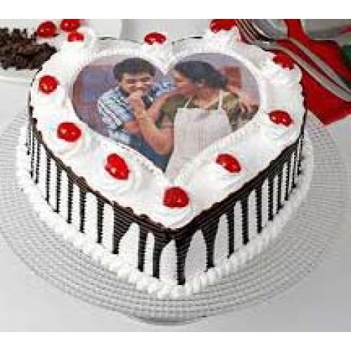Cute Heart Photo Cake Cute Heart Photo Cake