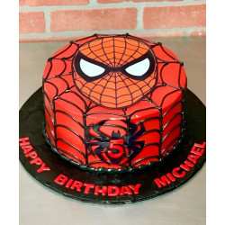 Spiderman Face Cake