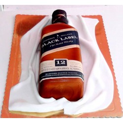 Black Label Whiskey Bottle Cake