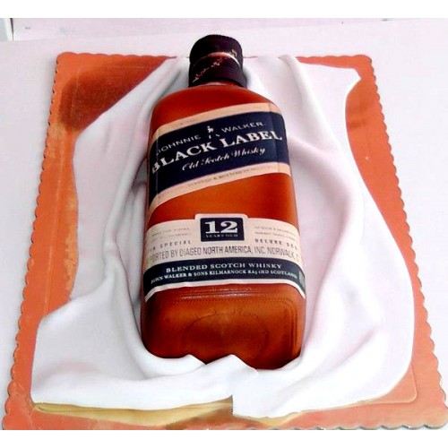 Black Label Whiskey Bottle Cake Black Label Whiskey Bottle Cake