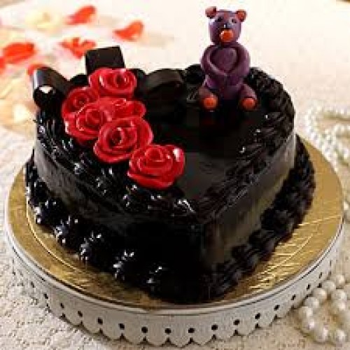 Designer Chocolate Heart  Cake