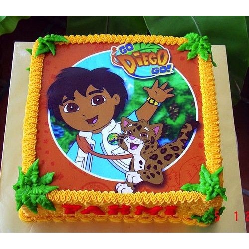 Diego Cartoon Photo Cake