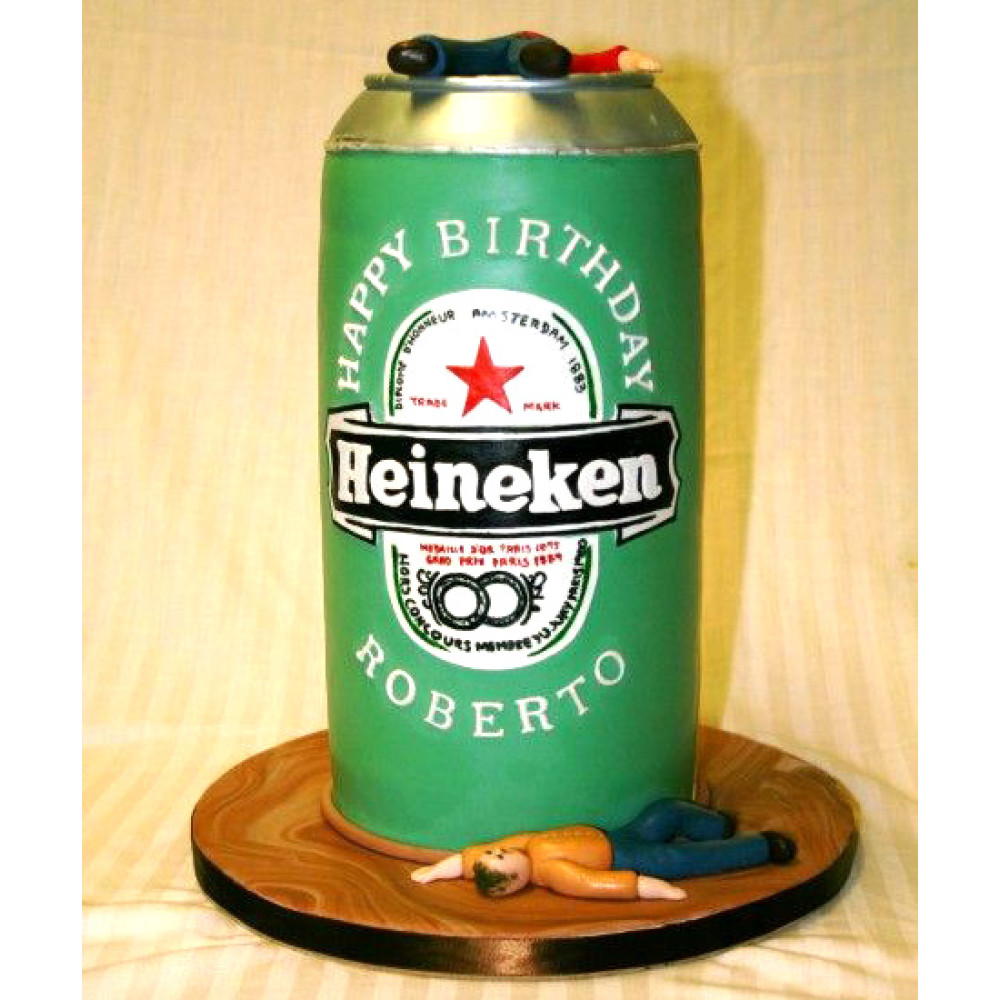 Heineken Beer Can Theme Cake Delivery In Delhi, Noida, Ghaziabad