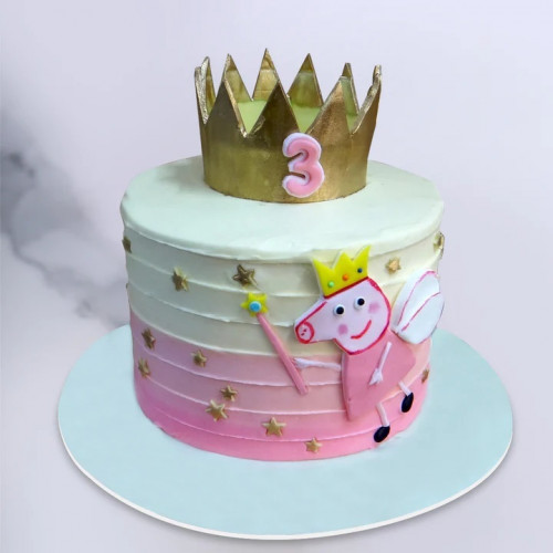Peppa Pig Crown Cake