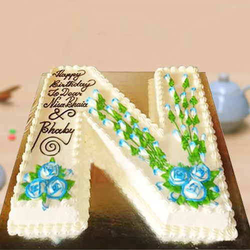 N Shaped Cake N Shaped Cake