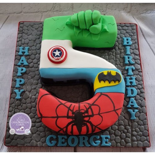 Marvel Theme 5th Cake