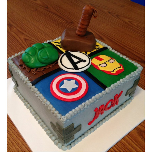 Avengers Logos Cake Avengers Logos Cake