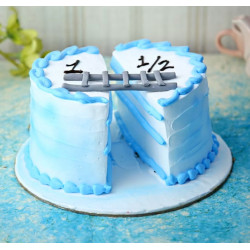 Baby Blue Half Cake 
