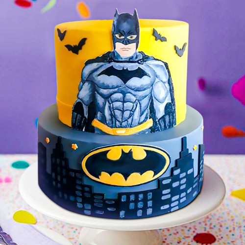 Batman Birthday Cake (1179) | Single tier fondant Batman cak… | Flickr