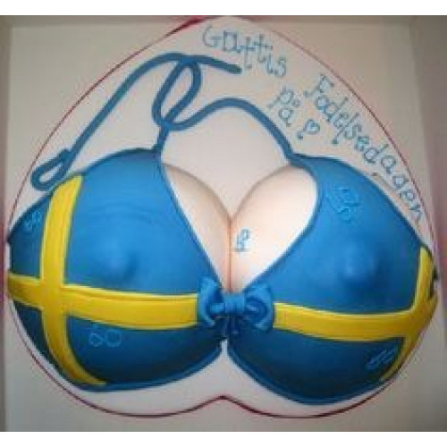 Blue Bra Cake