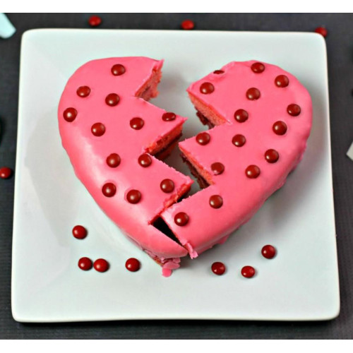 Lovely Broken Heart Cake