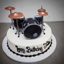 Drum Beats Music Cake 