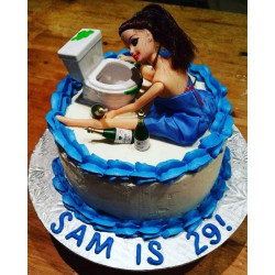 Drunk Girl Theme Cake