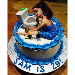 Drunk Girl Theme Cake