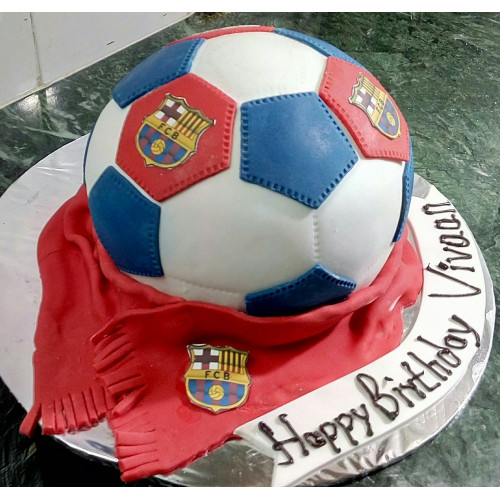 FCB Football Cake