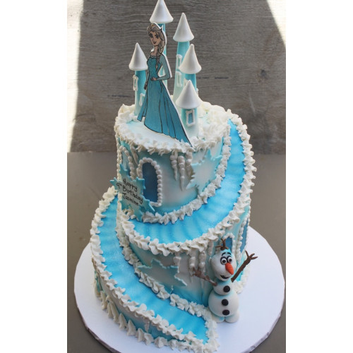 Frozen Castle Cake 