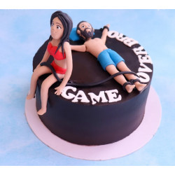 Game Over Theme Cake