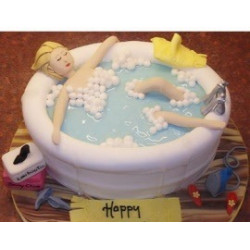 Girl In Bathtub Cake