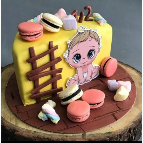 Half Birthday Kids Cake Half Birthday Kids Cake