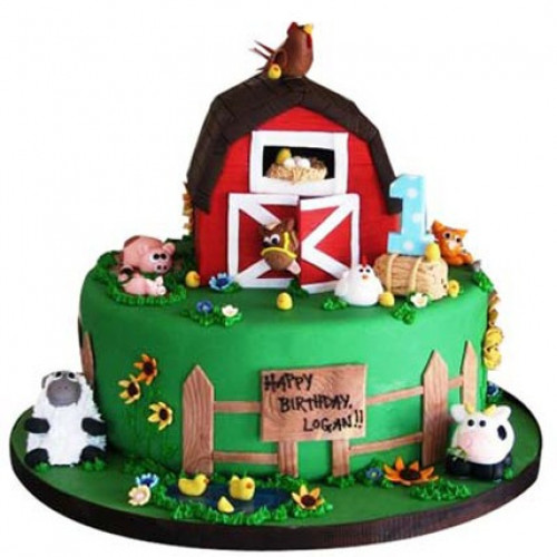 Animal Farm Cake 