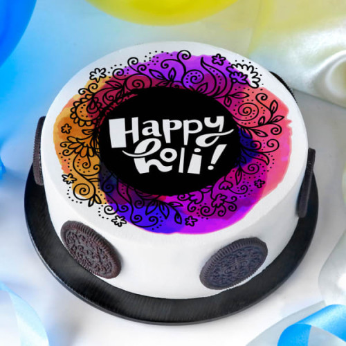 Holi Theme Cake Holi Theme Cake