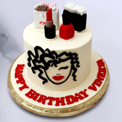 Lady Makeup Cake Lady Makeup Cake