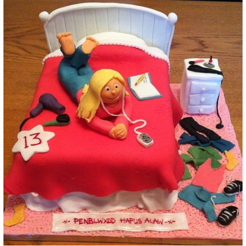 Lazy Girl Theme Cake Lazy Girl Theme Cake