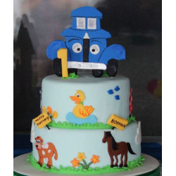 Little Blue Truck Cake