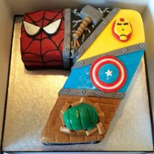 Marvel Theme 7th Cake