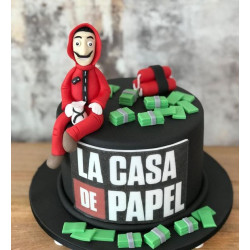 Money Heist Theme Cake