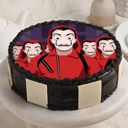 Money Heist Mask Cake