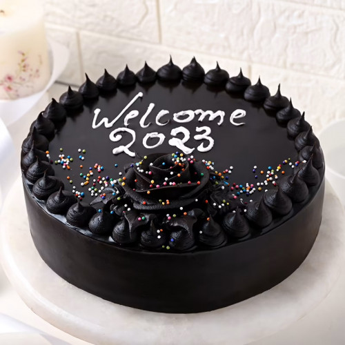 New Year Choco Cake New Year Choco Cake