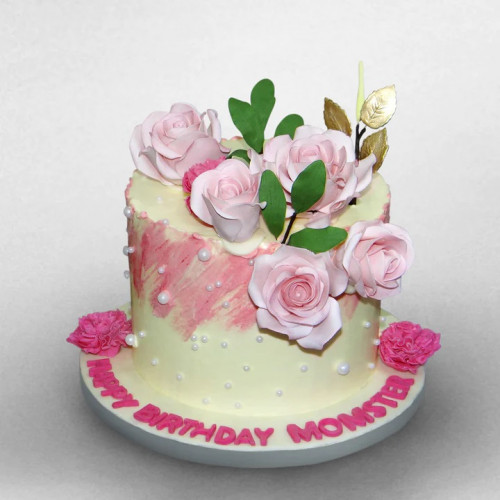 Roses Theme Cake
