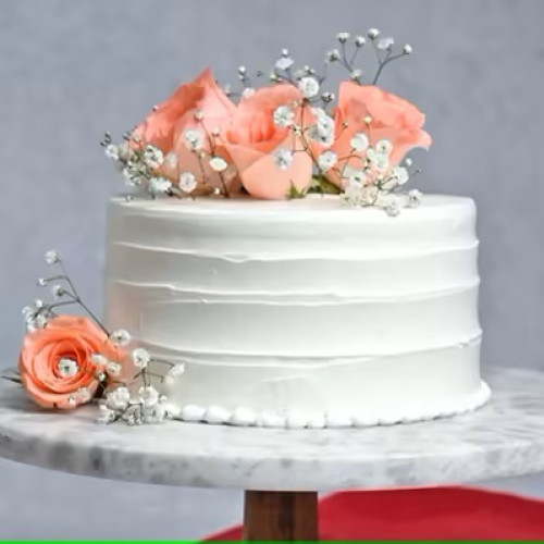 Pink Roses Vanilla Cake Pink Roses Vanilla Cake