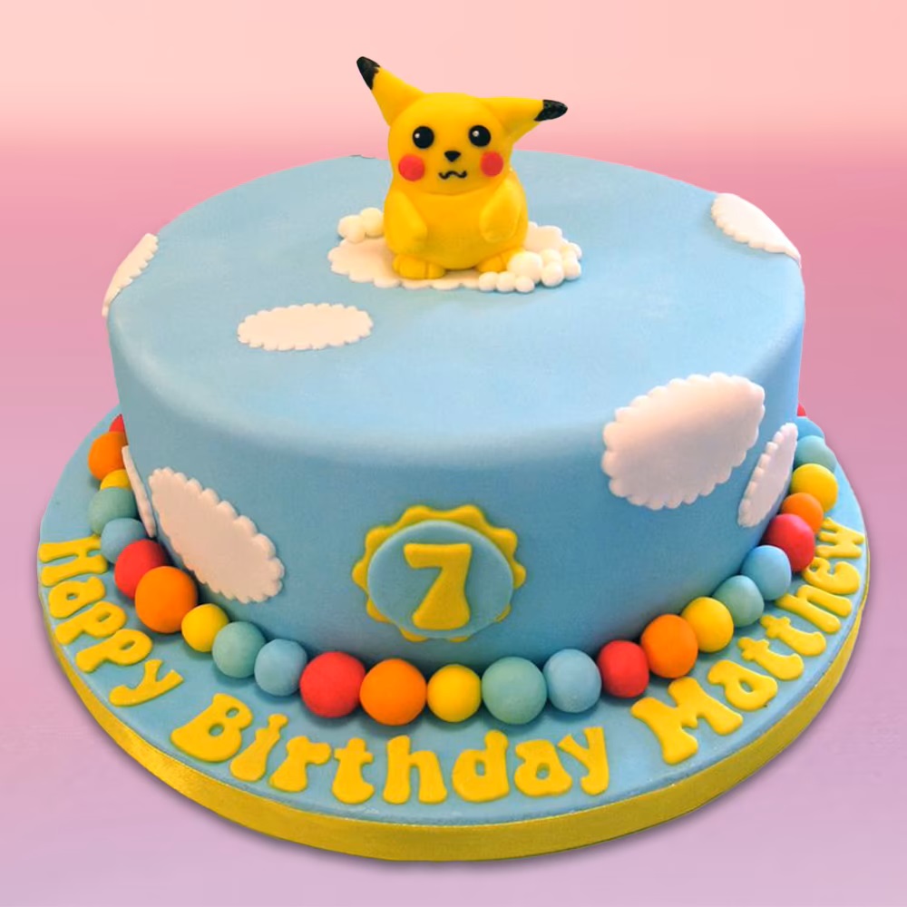 Pokemon Kids Fondant Cake Delivery In Delhi NCR