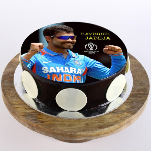 Ravindra Jadeja Photo Cake