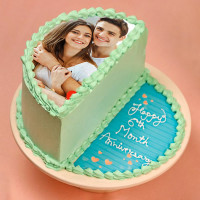 Six Months Together Cake