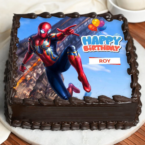 Spiderman Photo Cake