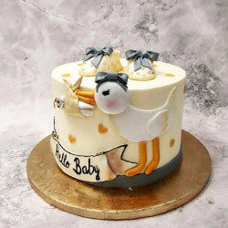 Stork Baby Cake