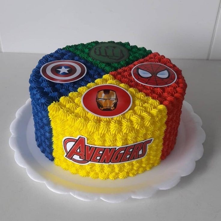 Avengers Theme Fondant Cake