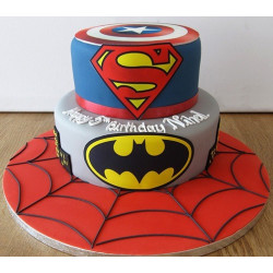 Superheroes Theme Cake