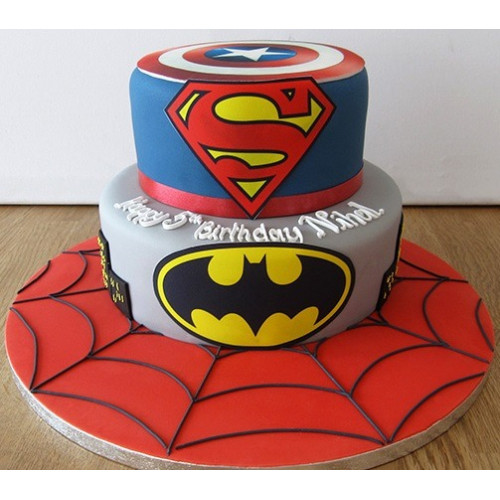 Superheroes Theme Cake
