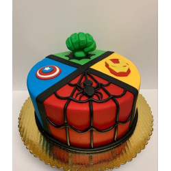 Superheroes Logo Cake