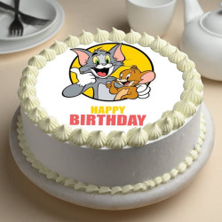 Tom And Jerry Photo Cake