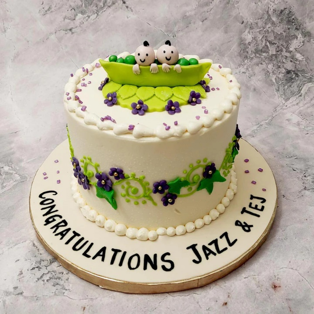 Two Peas In A Pod Fondant Cake Delivery In Delhi NCR